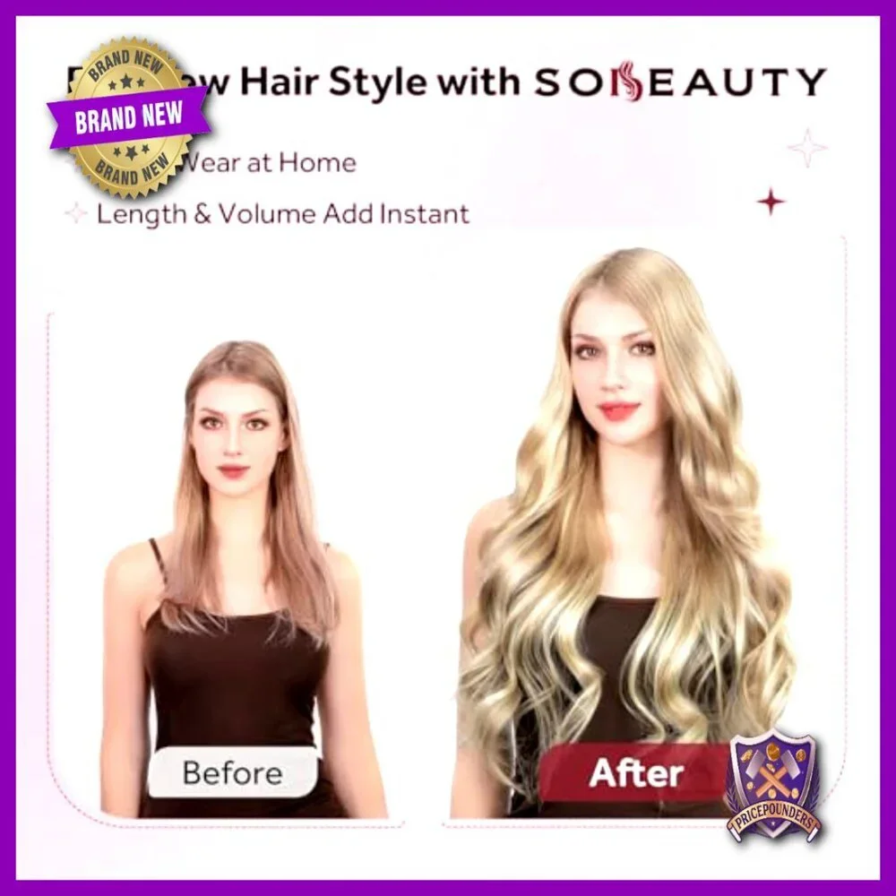 16 Inch Clip In Human Hair Extensions, 120g 7pc Set, Salon Quality Remy Hair